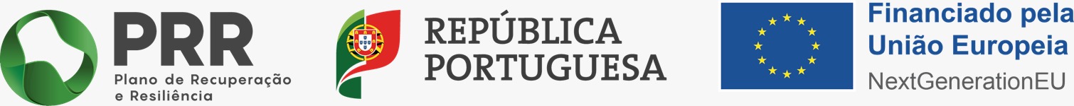 PRR – Plano de Recuperação e Resiliência, República Portuguesa e Financiado pela União Europeia – NextGenerationEU